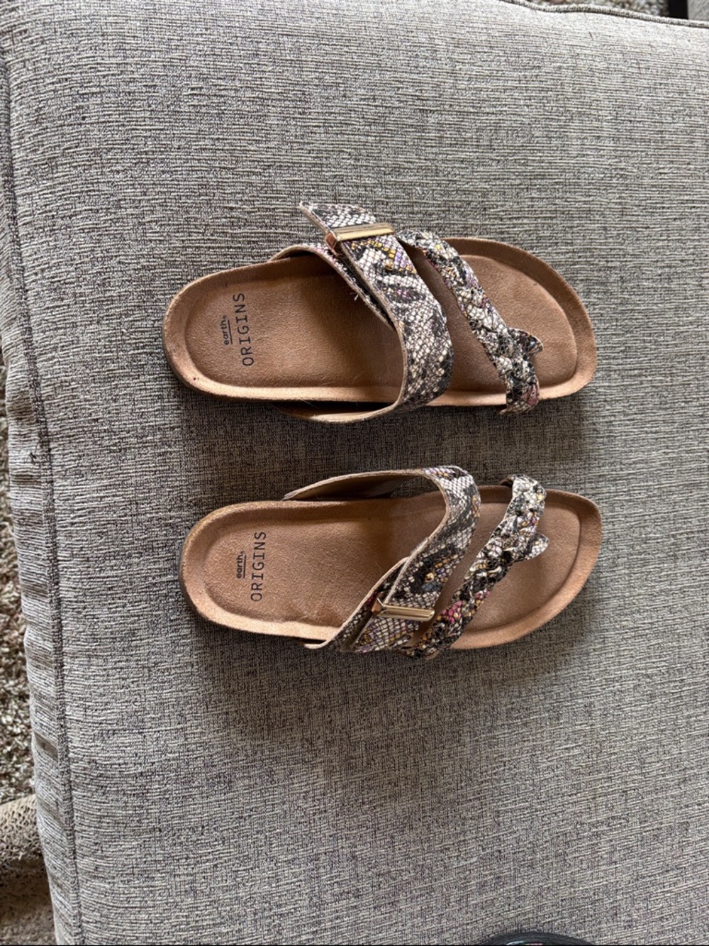 Origins Women's Multicolor Snake-Print Slide Sandals